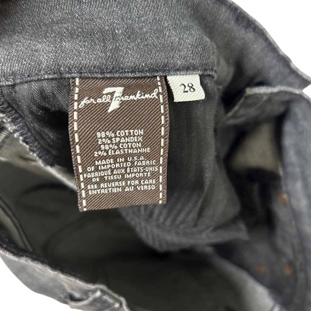 7 For All Mankind Women's Black Sequined Pocket Roxanne Skinny Jeans Size 28 - Picture 8 of 11